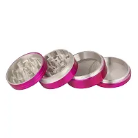 Metier 50mm Metal Herb Storage Grinder/Crusher with Honey Dust Filter -4 Parts (Pink)-thumb2