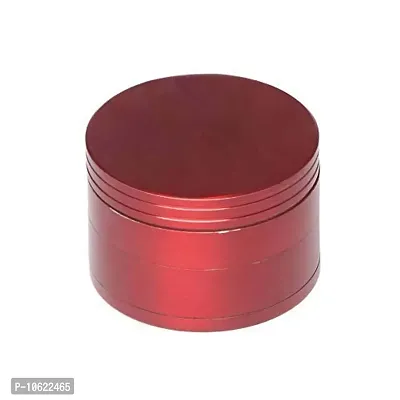 Metier 56mm Metal Herb Storage Grinder/Crusher with Honey Dust Filter -4 Parts (Red)