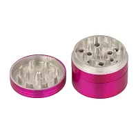 Metier 50mm Metal Herb Storage Grinder/Crusher with Honey Dust Filter -4 Parts (Pink)-thumb1