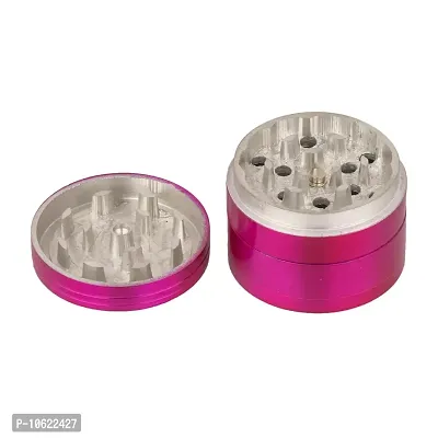 Metier 50mm Metal Herb Storage Grinder/Crusher with Honey Dust Filter -4 Parts (Pink)-thumb2