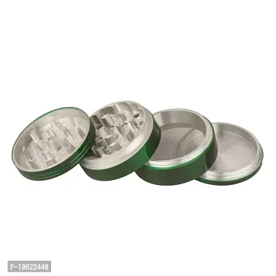 Metier 50mm Metal Herb Storage Grinder/Crusher with Honey Dust Filter -4 Parts (Green)-thumb3