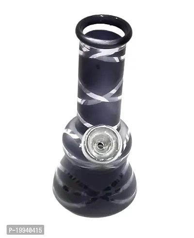 METIER Bongs 5 Inch Mini Glass Bong, Portable Hookah, Smoking Pipe (13 cm, Black)-thumb2