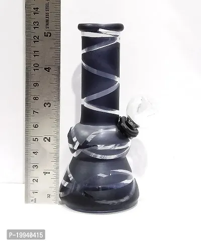 METIER Bongs 5 Inch Mini Glass Bong, Portable Hookah, Smoking Pipe (13 cm, Black)-thumb5
