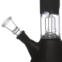 Metier Bong 8 Inch Glass Percolator Ice Smoking Pipe Bong (20 cm, Black)-thumb3