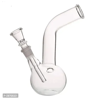 Metier Bongs 6.5 inch Mini Glass Bong Hookah Pipe with Smoking Shooter (17 cm, Clear)