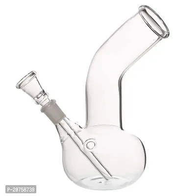 Metier Bongs 8 inch Bend Mini Glass Hookah Bong Smoking Pipe (19 cm, Clear).-thumb3