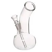 Metier Bongs 8 inch Bend Mini Glass Hookah Bong Smoking Pipe (19 cm, Clear).-thumb3