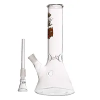 Metier Glass Mushroom Print Water Bong (Clear_1.5 Inch X 1.5 Inch X 8.6 Inch)-thumb1