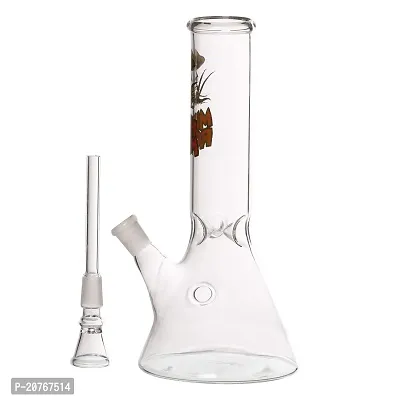 Metier Glass Mushroom Print Water Bong (Clear_1.5 Inch X 1.5 Inch X 8.6 Inch)-thumb2