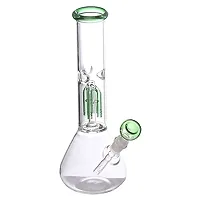 Metier Bongs 14 inch Glass Oval Bulb 4 Arm Tree Percolator Ice Bong Hookahs Water pipe  Shooter (35 cm, Green)-thumb4