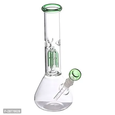 Metier Bongs 14 inch Glass Oval Bulb 4 Arm Tree Percolator Ice Bong Hookahs Water pipe  Shooter (35 cm, Green)-thumb5