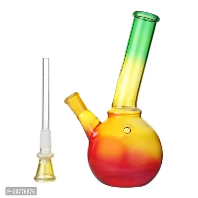 METIER Bongs Glass Bong Hookah Water pipe with Shooter (Rasta 8 inch)-thumb2