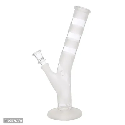 Metier Bongs 10 Inch Glass Smoking Pipe Hookah. No Need of Rolling Paper (10'' Frosted)