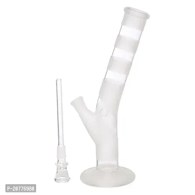 Metier Bongs 10 Inch Glass Smoking Pipe Hookah. No Need of Rolling Paper (10'' Frosted)-thumb3