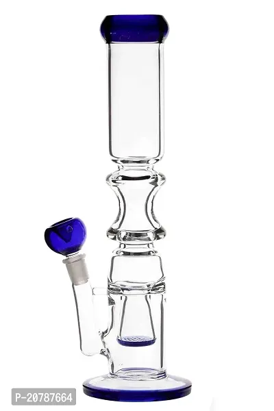 Metier 12 inch Glass Smoking Honeycomb Ice Water Pipe Hookah Bong (30 cm, Blue)