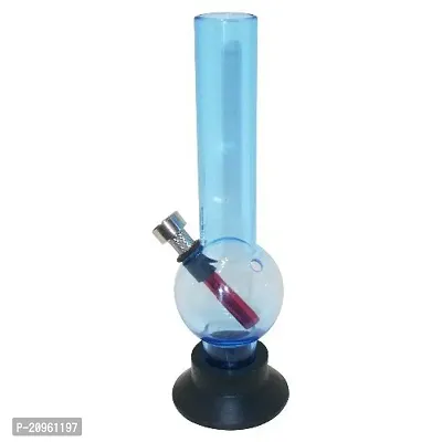 Metier Bongs 8 inch Transparent Sky Blue Acrylic Mini Smoking Bong.Pipe Dia  3.0 cm (Transparent Sky Blue)-thumb0