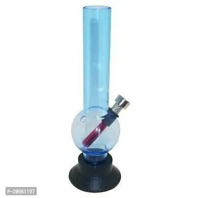 Metier Bongs 8 inch Transparent Sky Blue Acrylic Mini Smoking Bong.Pipe Dia  3.0 cm (Transparent Sky Blue)-thumb2