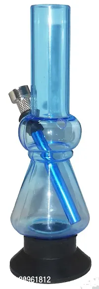 Metier 8 Inch Conical Bowl Small Acrylic Smoking Bong (Transparent Sky Blue)-thumb0