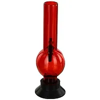 Metier 8 Inch Transparent Red Acrylic Mini Hookah Bong/Water pipe. Od - 3 cm-thumb2