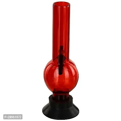 Metier 8 Inch Transparent Red Acrylic Mini Hookah Bong/Water pipe. Od - 3 cm-thumb3