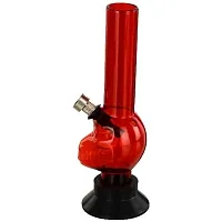 Metier 8 Inch Transparent Red Acrylic Mini Hookah Bong/Water pipe. Od - 3 cm-thumb3