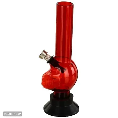 Metier 8 Inch Transparent Red Acrylic Mini Hookah Bong/Water pipe. Od - 3 cm-thumb4