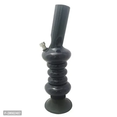 Metier 12 Inch Acrylic Gripper Water pipe Bong (30 cm, Opaque Black)