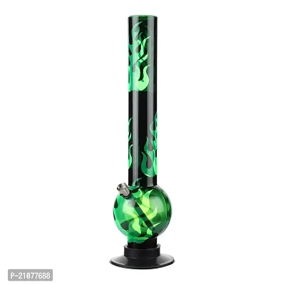 METIER 16 inch Acrylic Bong Smoking Bongs Hookah.(Green Fire, 40 CM)-thumb0