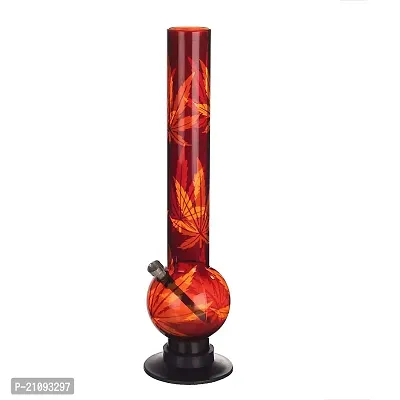 METIER 16 inch Acrylic Smoking Bong Accessories Leaf Print