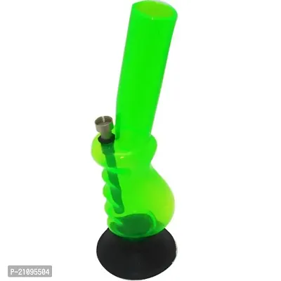 Metier 12 Inch Acrylic Gripper Water pipe Bong (30 cm, Transparent Green)-thumb0