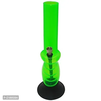 Metier 12 Inch Acrylic Gripper Water pipe Bong (30 cm, Transparent Green)-thumb2