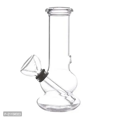 Metier Bongs 5 Inch Glass Single Bulb Smoking Pipe with Accessories (13 cm, Clear)-thumb0