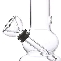 Metier Bongs 5 Inch Glass Single Bulb Smoking Pipe with Accessories (13 cm, Clear)-thumb1