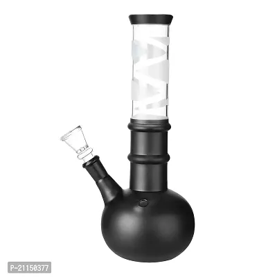 METIER Bongs 10 Inch Smoking Glass Bong Hookah Pipe (10 Inch, Black)