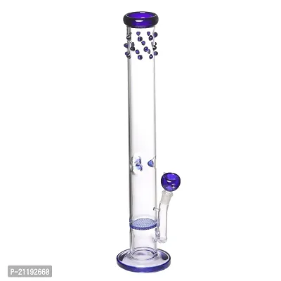 Metier 16-inch Glass Honeycomb Ice Water Bong. (40 cm, Blue)-thumb4