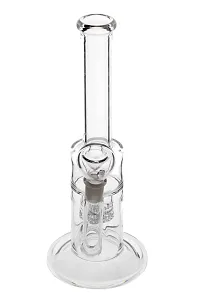 Metier Bongs 10 Inch Glass Honeycomb Smoking Hookah Pipe Bong with Shooter (25 cm, Clear)-thumb1