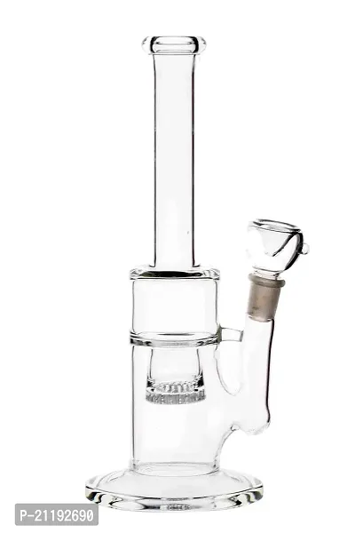 Metier Bongs 10 Inch Glass Honeycomb Smoking Hookah Pipe Bong with Shooter (25 cm, Clear)-thumb3