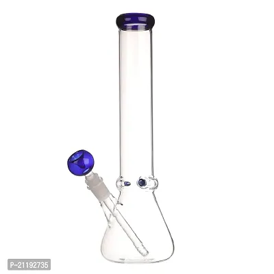 Metier 14-Inch Glass Oval Bulb Ice Water Bong. (35 cm, Blue)