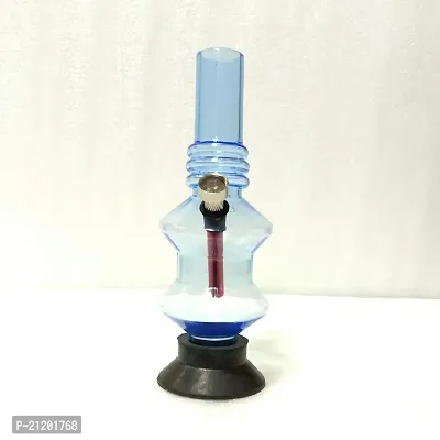 Metier 8 Inch Transparent Sky Blue Colour Small Acrylic Water pipe Bong (Transparent Sky Blue)