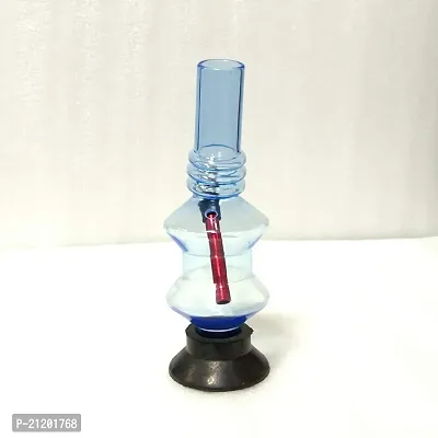 Metier 8 Inch Transparent Sky Blue Colour Small Acrylic Water pipe Bong (Transparent Sky Blue)-thumb2