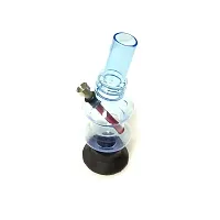 Metier 8 Inch Transparent Sky Blue Colour Small Acrylic Water pipe Bong (Transparent Sky Blue)-thumb2