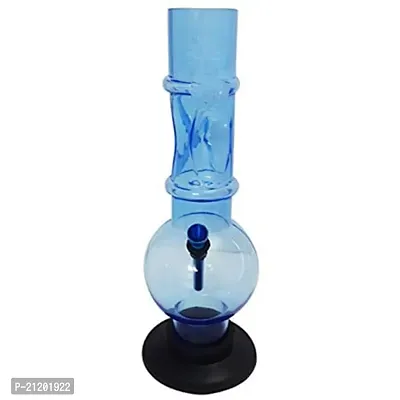 Metier 12 Inch Tall Acrylic Water Pipe Ice Bong. (Transparent Sky Blue)