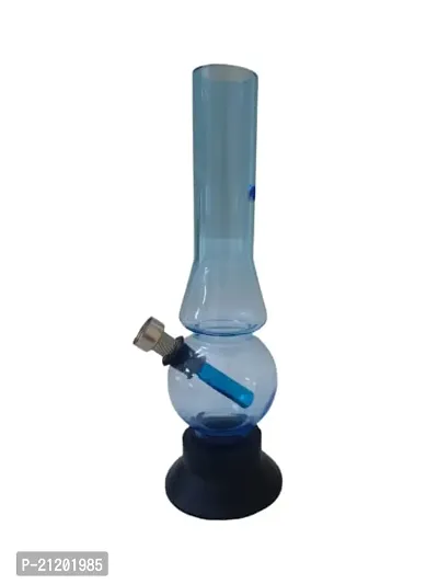 Metier 8 inch Acrylic Mini Water Bong, Portable Hookah, Smoking Pipe (Transparent Sky Blue)-thumb0