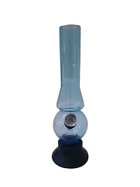 Metier 8 inch Acrylic Mini Water Bong, Portable Hookah, Smoking Pipe (Transparent Sky Blue)-thumb1