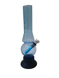 Metier 8 inch Acrylic Mini Water Bong, Portable Hookah, Smoking Pipe (Transparent Sky Blue)-thumb2