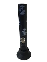 Metier 8 Inch Tall Straight Acrylic Water Bong with Mushroom Print.-thumb1