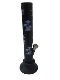 Metier 8 Inch Tall Straight Acrylic Water Bong with Mushroom Print.-thumb2