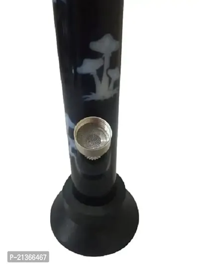 Metier 8 Inch Tall Straight Acrylic Water Bong with Mushroom Print.-thumb4