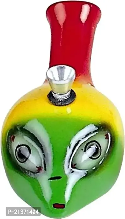 Metier 4 Inch Tall Alien Faced Ceramic Water Bong