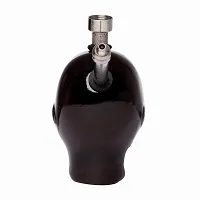 Metier 5 Inch Alien Faced Skull Ceramic Small Bong (Dark)-thumb2